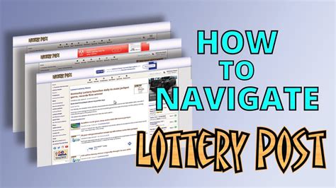 How to navigate the new Lottery Post website .
